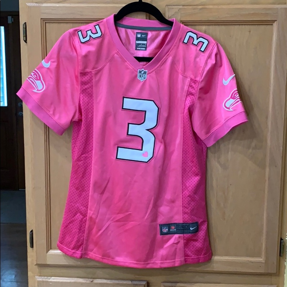 Seattle Seahawks Pink Wilson Jersey Size Medium